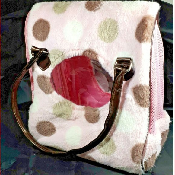 Pucci Pups Carrying Case Spotted w Window for Stuffy Toys or Plush Puppies/Cat - Picture 2 of 4